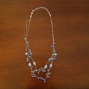 Women's Blue Beaded Necklace